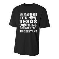 Whataburger It’S Texas Thing Funny Proud Texas Hometown Youth Performance Sprint T-Shirt