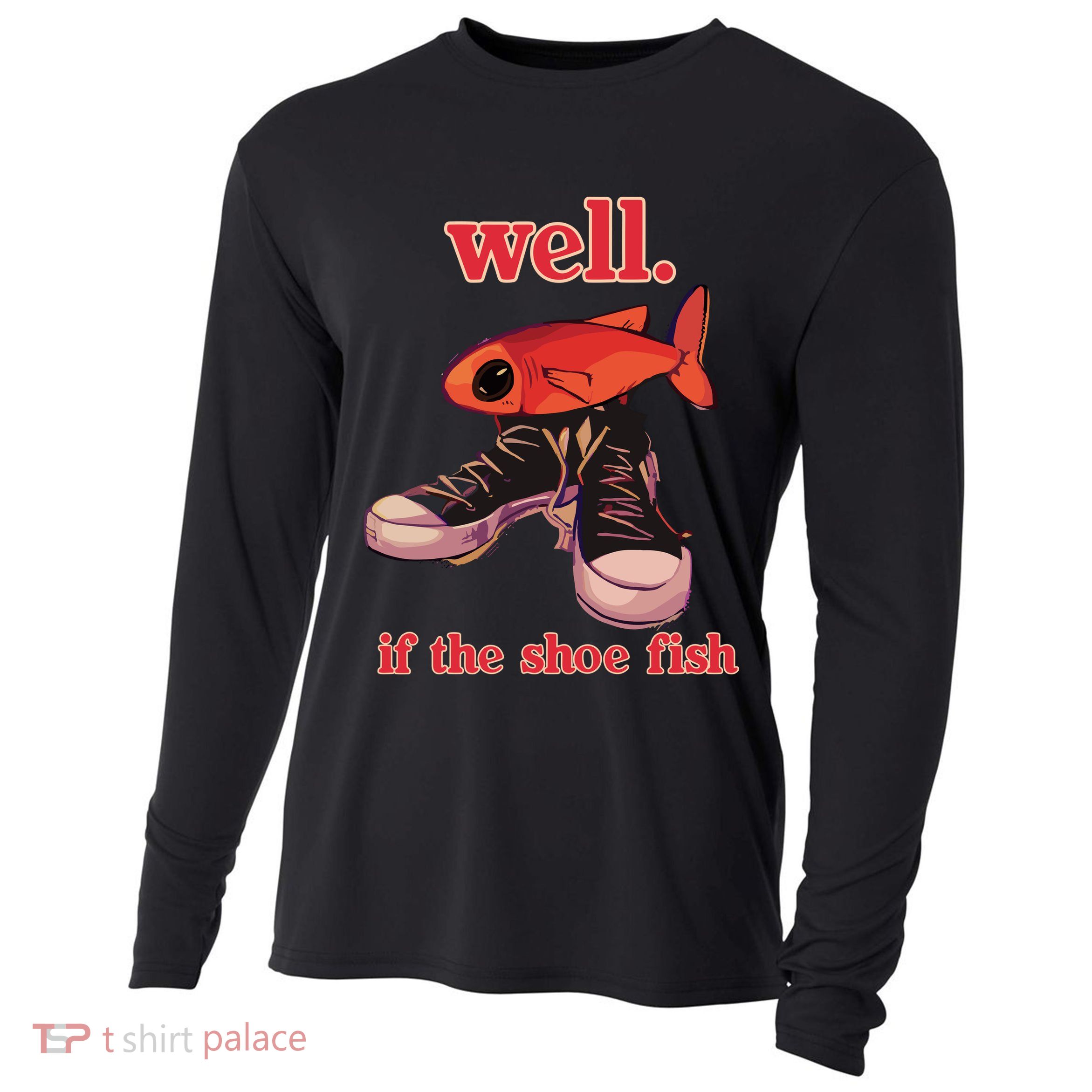 Well If The Shoe Fish Cooling Performance Long Sleeve Crew