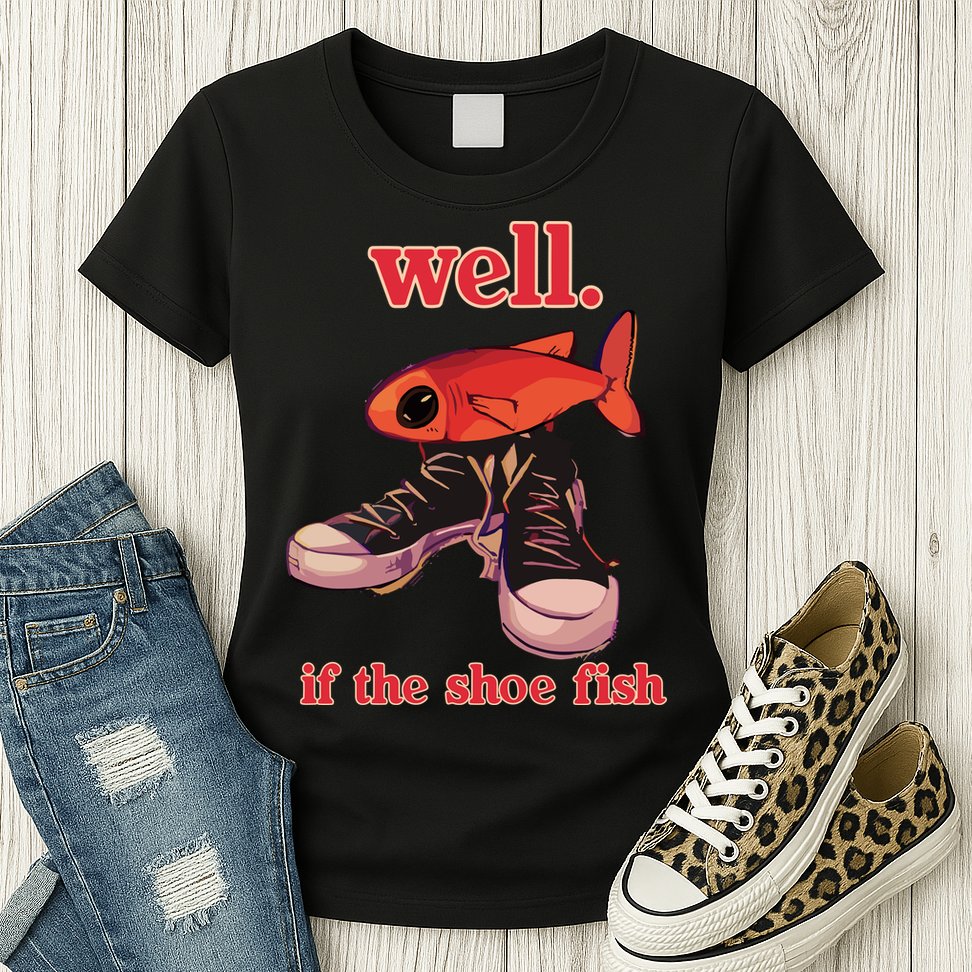 Well If The Shoe Fish Womens T-Shirt