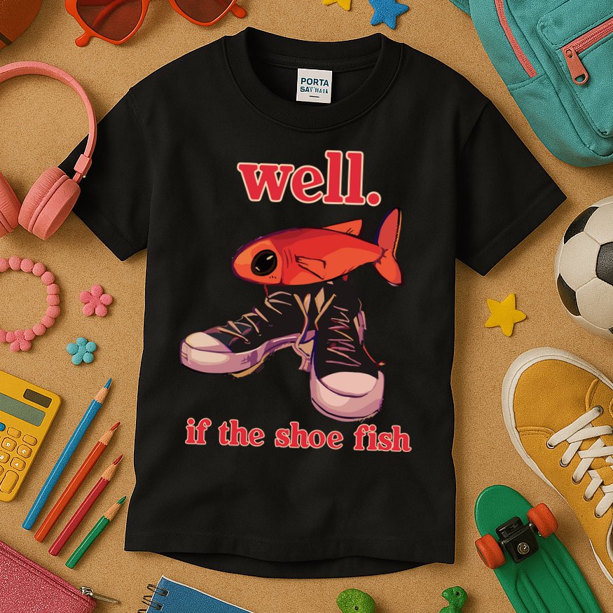 Well If The Shoe Fish Kids T-Shirt