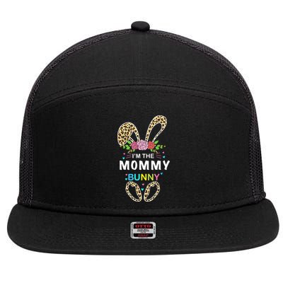 Womens I'm The Mommy Bunny Rabbit Easter Family Matching 7 Panel Mesh Trucker Snapback Hat