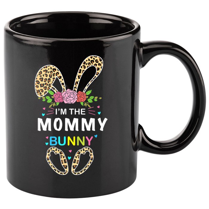 Womens I'm The Mommy Bunny Rabbit Easter Family Matching 11oz C Handle Ceramic Mug