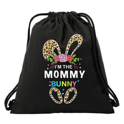 Womens I'm The Mommy Bunny Rabbit Easter Family Matching Drawstring Bag