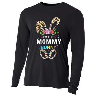 Womens I'm The Mommy Bunny Rabbit Easter Family Matching Cooling Performance Long Sleeve Crew