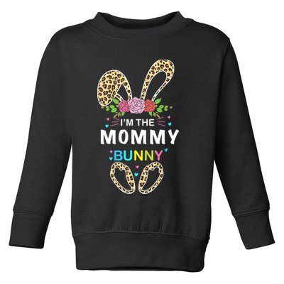 Womens I'm The Mommy Bunny Rabbit Easter Family Matching Toddler Sweatshirt