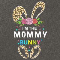 Womens I'm The Mommy Bunny Rabbit Easter Family Matching Cotton Canvas Backpack