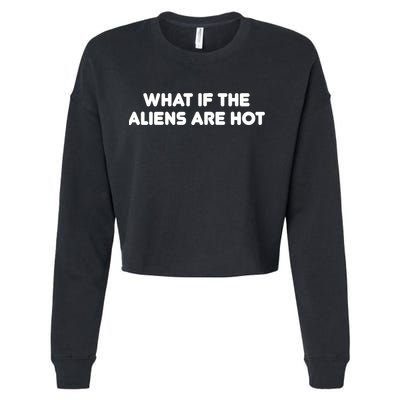 What If The Aliens Are Hot Cropped Pullover Crew