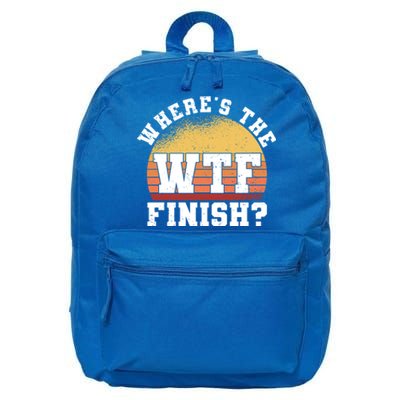 Where Is The Finish Line Wtf Gift Funny Running Marathon Meaningful Gift 16 in Basic Backpack