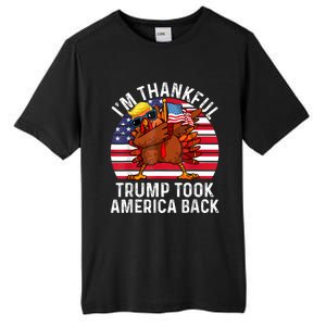 Winner IM Thankful Trump Won Took America Back Thanksgiving Tall Fusion ChromaSoft Performance T-Shirt