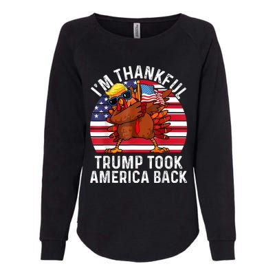 Winner IM Thankful Trump Won Took America Back Thanksgiving Womens California Wash Sweatshirt