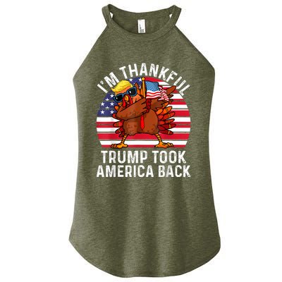 Winner IM Thankful Trump Won Took America Back Thanksgiving Women's Perfect Tri Rocker Tank