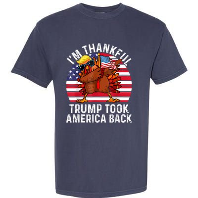 Winner IM Thankful Trump Won Took America Back Thanksgiving Garment-Dyed Heavyweight T-Shirt