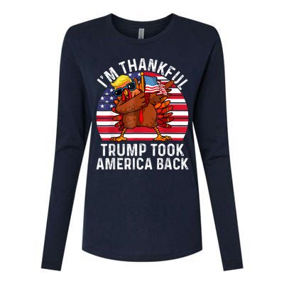 Winner IM Thankful Trump Won Took America Back Thanksgiving Womens Cotton Relaxed Long Sleeve T-Shirt