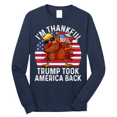 Winner IM Thankful Trump Won Took America Back Thanksgiving Long Sleeve Shirt