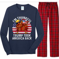 Winner IM Thankful Trump Won Took America Back Thanksgiving Long Sleeve Pajama Set