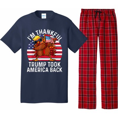 Winner IM Thankful Trump Won Took America Back Thanksgiving Pajama Set