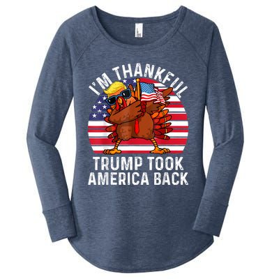 Winner IM Thankful Trump Won Took America Back Thanksgiving Women's Perfect Tri Tunic Long Sleeve Shirt