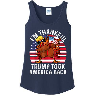 Winner IM Thankful Trump Won Took America Back Thanksgiving Ladies Essential Tank