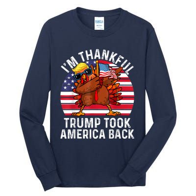 Winner IM Thankful Trump Won Took America Back Thanksgiving Tall Long Sleeve T-Shirt