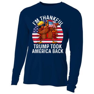 Winner IM Thankful Trump Won Took America Back Thanksgiving Cooling Performance Long Sleeve Crew