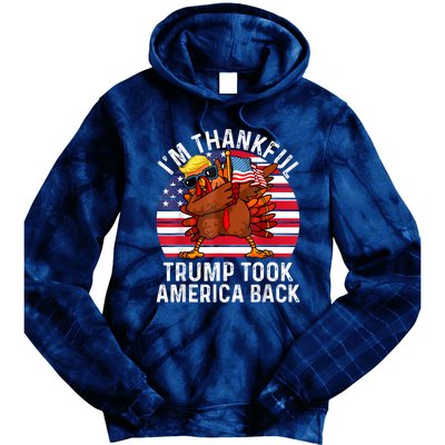 Winner IM Thankful Trump Won Took America Back Thanksgiving Tie Dye Hoodie