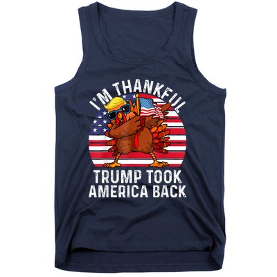 Winner IM Thankful Trump Won Took America Back Thanksgiving Tank Top