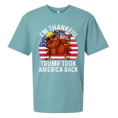 Winner IM Thankful Trump Won Took America Back Thanksgiving Sueded Cloud Jersey T-Shirt