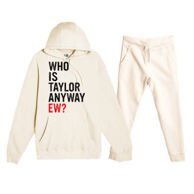 Who Is Taylor Anyway Ew Premium Hooded Sweatsuit Set