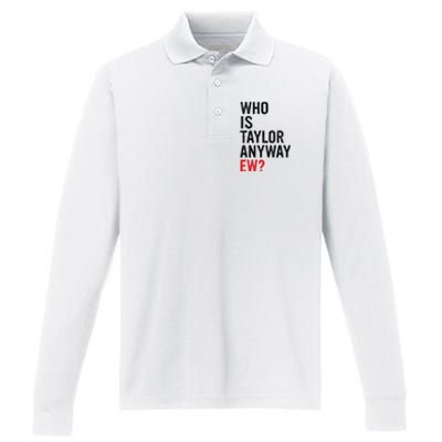 Who Is Taylor Anyway Ew Performance Long Sleeve Polo