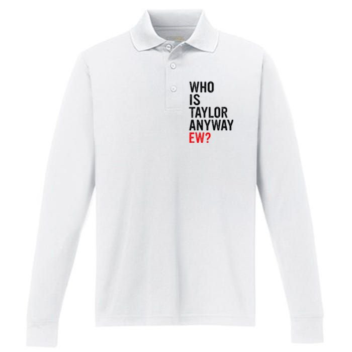 Who Is Taylor Anyway Ew Performance Long Sleeve Polo