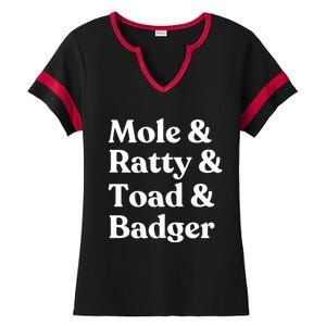 Wind In The Willows Character Ladies Halftime Notch Neck Tee