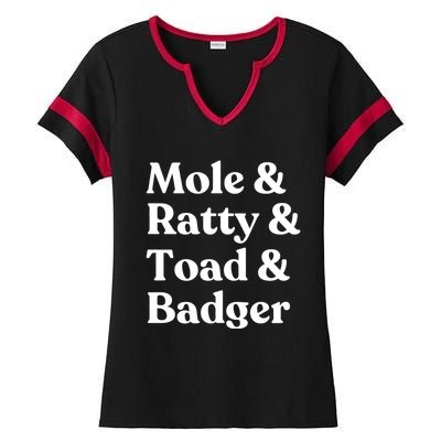 Wind In The Willows Character Ladies Halftime Notch Neck Tee