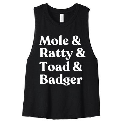 Wind In The Willows Character Women's Racerback Cropped Tank