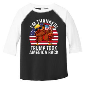 Winner IM Thankful Trump Won Took America Back Thanksgiving Toddler Fine Jersey T-Shirt