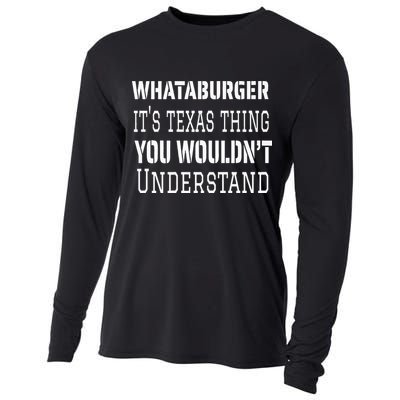 Whataburger It’s Texas Thing Funny Proud Texas Hometown Cooling Performance Long Sleeve Crew