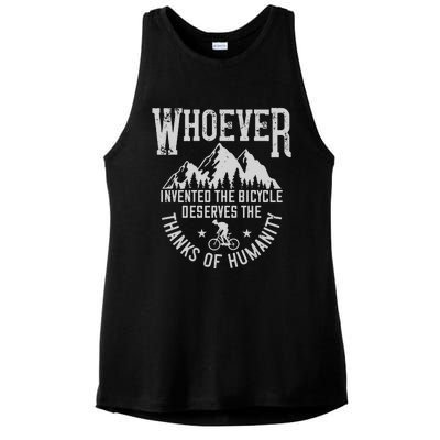 Whoever Invented The Bicycle Deserves The Thanks Of Humanity Ladies PosiCharge Tri-Blend Wicking Tank