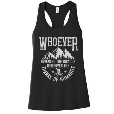 Whoever Invented The Bicycle Deserves The Thanks Of Humanity Women's Racerback Tank