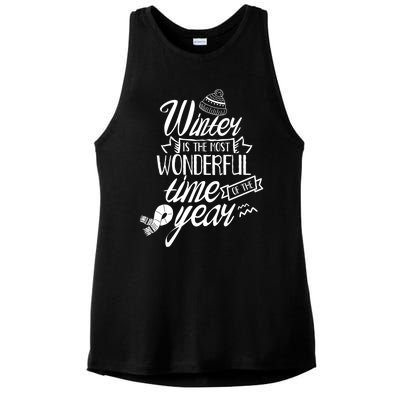 Winter Is The Most Wonderful Time Of The Year Cold Season Funny Gift Ladies PosiCharge Tri-Blend Wicking Tank