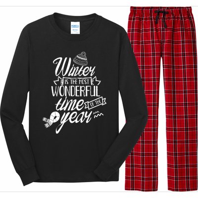 Winter Is The Most Wonderful Time Of The Year Cold Season Funny Gift Long Sleeve Pajama Set