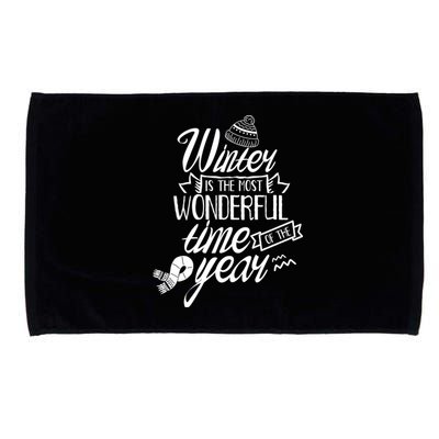 Winter Is The Most Wonderful Time Of The Year Cold Season Funny Gift Microfiber Hand Towel