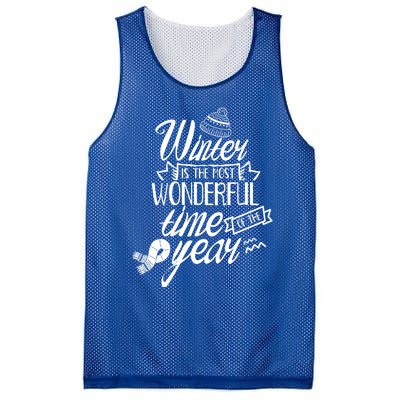 Winter Is The Most Wonderful Time Of The Year Cold Season Funny Gift Mesh Reversible Basketball Jersey Tank