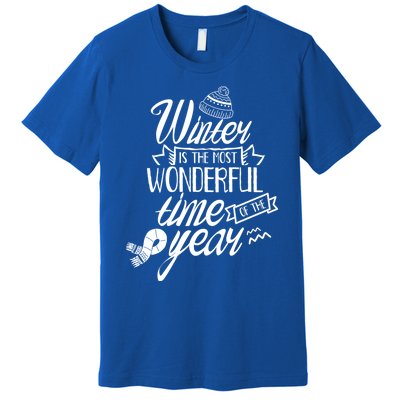 Winter Is The Most Wonderful Time Of The Year Cold Season Funny Gift Premium T-Shirt