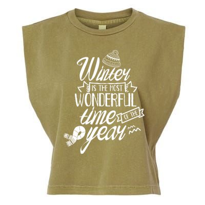 Winter Is The Most Wonderful Time Of The Year Cold Season Funny Gift Garment-Dyed Women's Muscle Tee