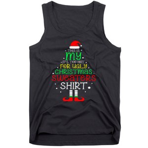 Women Its Too Hot For Ugly Christmas Funny Xmas Tree Gift Tank Top