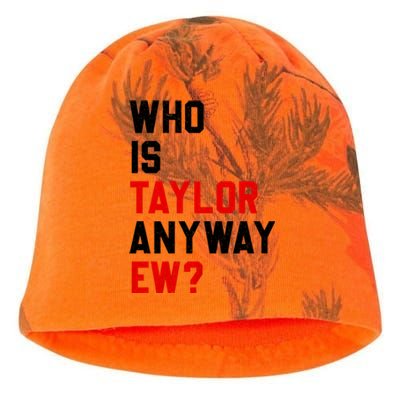 Who Is Taylor Anyway Ew? Girl Taylor First Name Groovy 80S Kati - Camo Knit Beanie