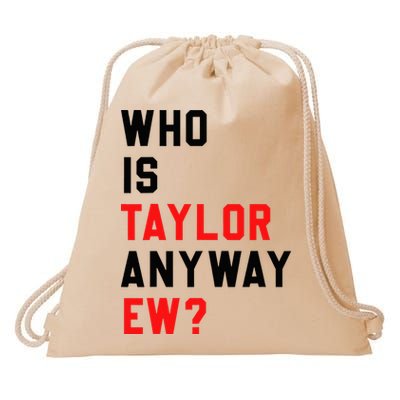 Who Is Taylor Anyway Ew Girl Taylor First Name Groovy 80S Drawstring Bag