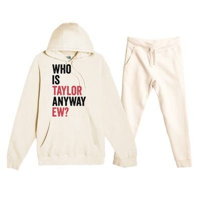 Who Is Taylor Anyway Ew Premium Hooded Sweatsuit Set