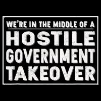 We're In The Middle Of A Hostile Government Takeover Drawstring Bag