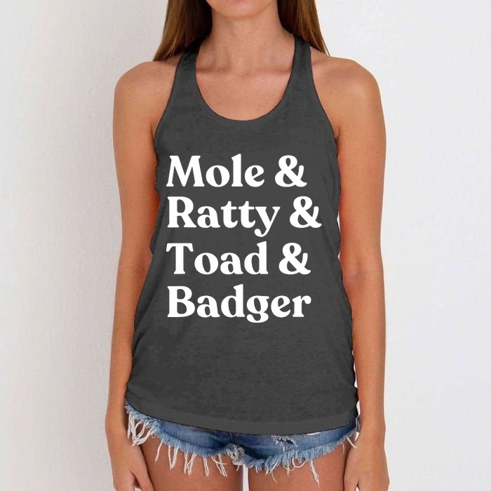 Wind In The Willows Character Women's Knotted Racerback Tank