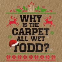 Why Is The Carpet All Wet, TODD Ugly Christmas Sweater Cotton Canvas Backpack